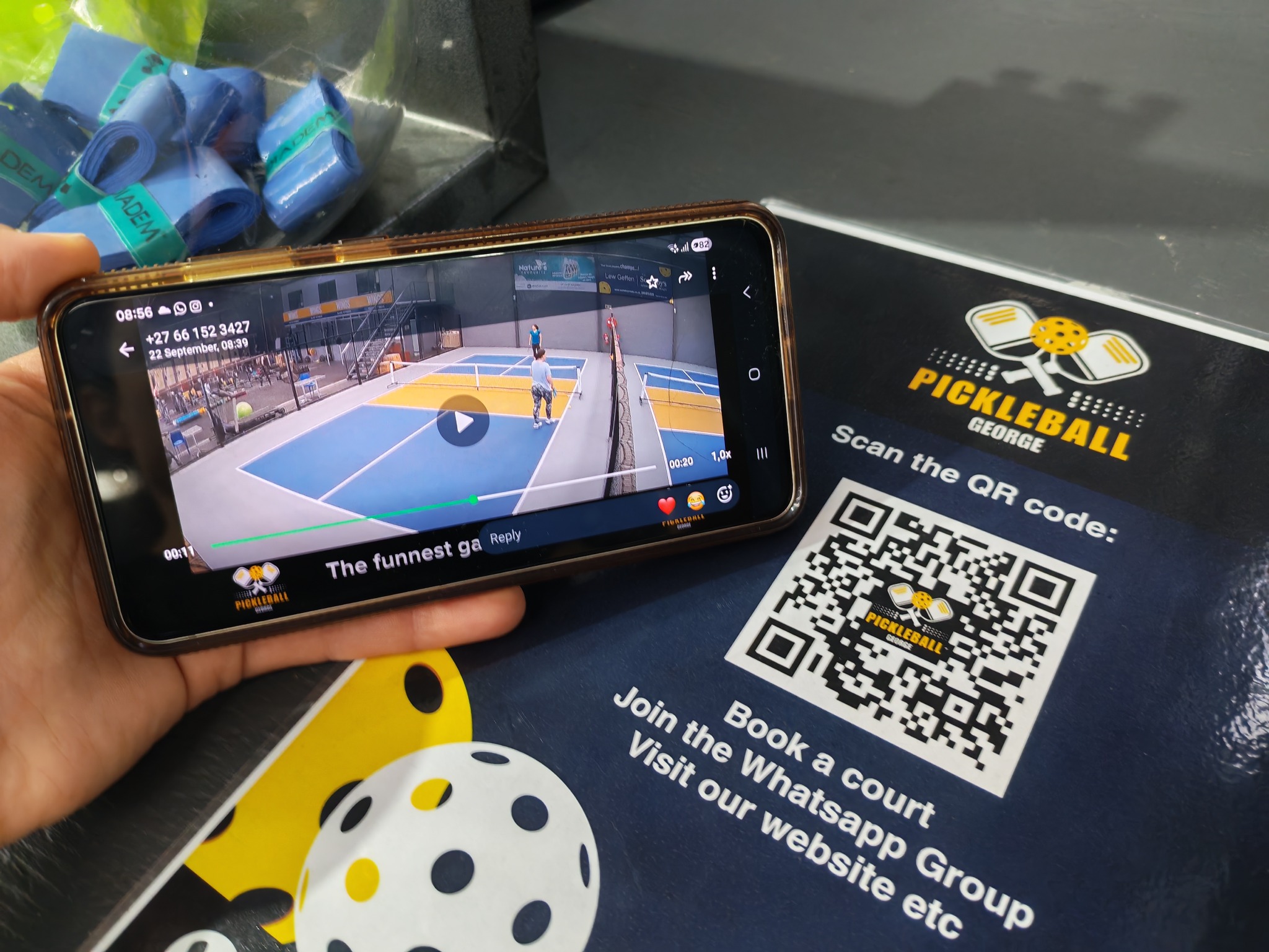 A ReelShot video clip received on a player's phone